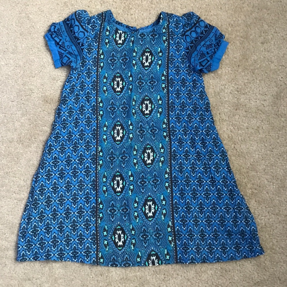 Yo Baby Girl’s Blue Print Dress Size 5
